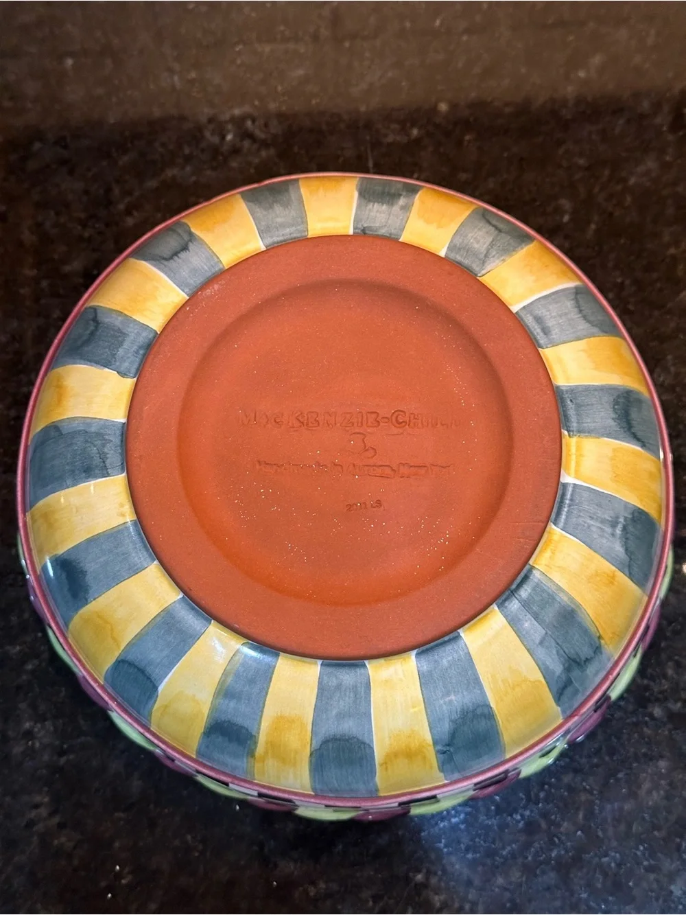 MacKenzie-Childs Hand-Painted Taylor Piccadilly Ceramic bowl - RARE FIND